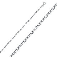 1.5mm Sterling Silver Anchor Link Chain Anti Tarnish