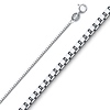 1mm Sterling Silver Box Chain Anti Tarnish