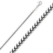 1.5mm Sterling Silver Franco Chain Anti Tarnish