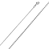 1.2mm Diamond Cut Sterling Silver Ball Bead Chain Anti Tarnish