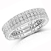 Sterling Silver Cubic Zirconia 3 Piece Eternity Ring Set