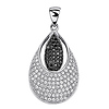 Sterling Silver CZ Mirco Pave Rain Drop Charm Pendant