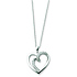 White Ice Sterling Silver 'Soulmate' CZ Heart Charm Necklace