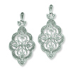 Sterling Silver Diamond Chandalier Dangle Post Earrings
