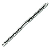 Stainless Steel Black Enamel Polished Bracelet