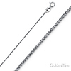 0.7mm Braided Wheat 14K White Gold Chain Necklace