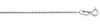 14K White Gold 0.8mm Rain Drop Avanza Chain Necklace with Spring Ring Clasp