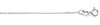14K White Gold 0.6mm Cobra Chain Necklace with Spring Ring Clasp