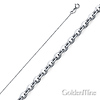 14K White Gold 0.9mm Diamond cut Rolo Cable Chain Necklace with Spring-ring Clasp