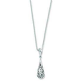 Sterling Silver Diamond Charm Necklace - White Ice