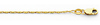 14K Yellow Gold 1.1mm Round Snail Chain Neckalce with Lobster Claw Clasp