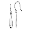 White Ice .925 Sterling Silver 0.01 TCW Petal Diamond Earrings