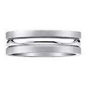 Titanium 6mm Matte & Polished Finish Wedding Band (Size 7)