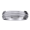 Titanium 7mm Two Row Satin & Polished Finish Wedding Band (Size 11)
