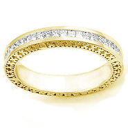 14K Yellow Gold Signature Edge Diamond Eternity Band 0.72 ct (Size 5.5)