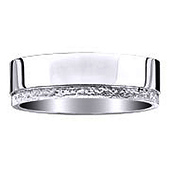 Titanium High Polish Textured Edge Design Wedding Band (Size 7)