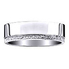 Titanium High Polish Textured Edge Design Wedding Band (Size 7)