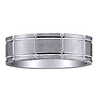 Titanium 7mm Checker Design Brushed Wedding Band (Size 10)