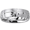 14K White Gold 7mm Diamond Bezel Cross Design Wedding Band 0.25ct (Size 9.5)
