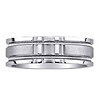 Titanium 8mm Matte & Polished Finish Double Milgrain Wedding Band (Size 8.5)