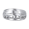 7mm White Gold Diamond Wedding Bands .24ct (Size 12)