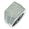 Elliot Skye Sterling Silver Men's Micro Pave Cubic Zirconia Ring