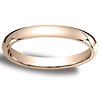 3mm Traditional 18K Rose Gold Wedding Band
