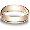 6mm Traditional 18K Rose Gold Wedding Band