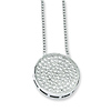 Elliot Skye Flat Circle Micro Pave CZ Sterling Silver Charm Necklace