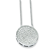 Elliot Skye Flat Circle Micro Pave CZ Sterling Silver Charm Necklace