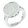 Elliot Skye Flat Circle Micro Pave CZ Sterling Silver Cocktail Ring