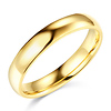 4mm Lite COMFORT FIT Plain 14K Yellow Gold Wedding Band