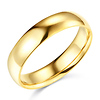 5mm Lite COMFORT FIT Plain 14K Yellow Gold Wedding Ring