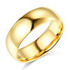 7mm Lite COMFORT FIT Plain 14K Yellow Gold Wedding Ring