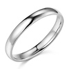 3mm Lite COMFORT FIT Plain 14K White Gold Wedding Band Ring