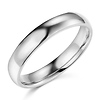 4mm Lite COMFORT FIT Plain 14K White Gold Wedding Band Ring