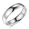 5mm Lite COMFORT FIT Plain 14K White Gold Wedding Band