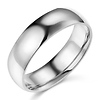 6mm Lite COMFORT FIT Plain 14K White Gold Wedding Band