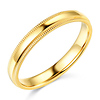 3mm Milgrain Lite COMFORT FIT 14K Yellow Gold Wedding Ring