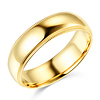 14K Yellow Gold 6mm LITE COMFORT FIT Milgrain Wedding Band Ring