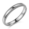 14K White Gold 3mm LITE COMFORT FIT Milgrain Wedding Band Ring