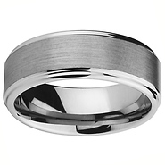 8mm Rounded Edge Cobalt Free Tungsten Carbide Comfort-fit Wedding Band