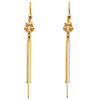 14K Yellow Gold Fancy Dangle Hanging Earrings