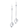 14K White Gold Fancy Dangle Hanging Earrings