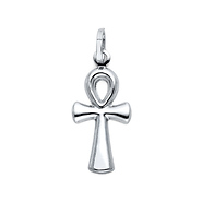 Medium 14K White Gold Ankh Pendant