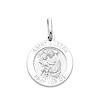 14K White Gold Religious Saint Joseph Medal Charm Pendant