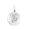 14K White Gold Religious Saint Anthony Medal Charm Pendant