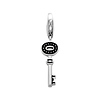 14K White Color Gold Key to My Heart Charm Pendant