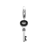 14K White Color Gold Key to My Heart Charm Pendant