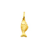 14K Yellow Gold  Fish Charm Pendant